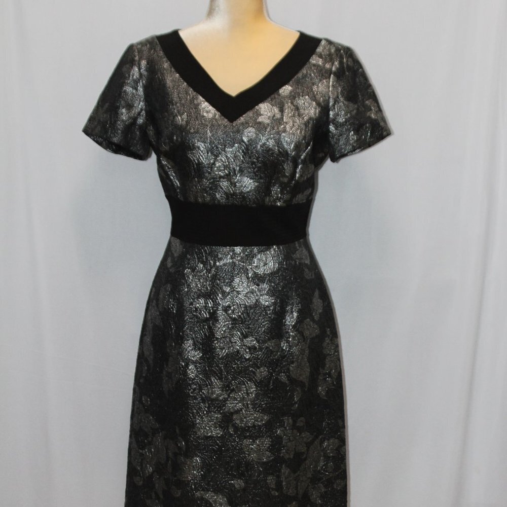 Alex Marie Black and Silver Patterned Dress